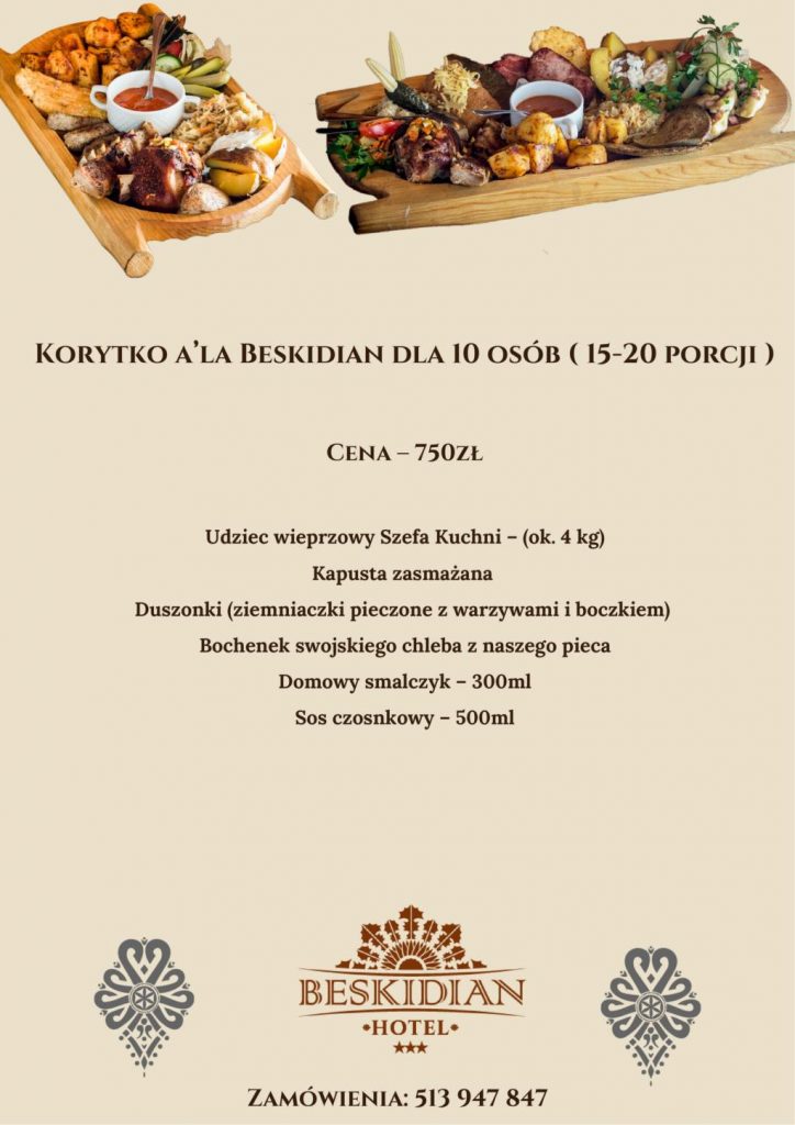 Hotel Beskidian - Catering - Korytko Beskidian